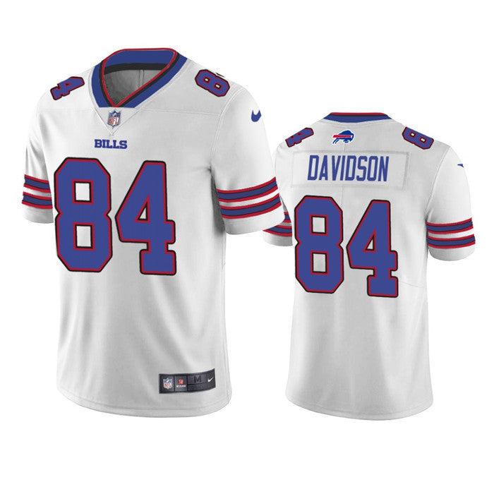 Custom Men’s Buffalo Bills #84 Zach Davidson White Vapor Untouchable Limited Stitched Jersey