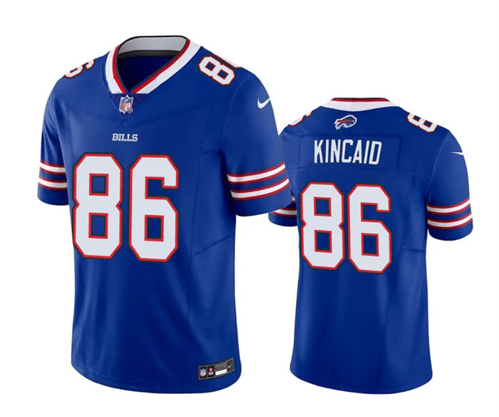 Custom Men’s Buffalo Bills #86 Dalton Kincaid Blue 2023 Draft Vapor Untouchable Limited Stitched Jersey