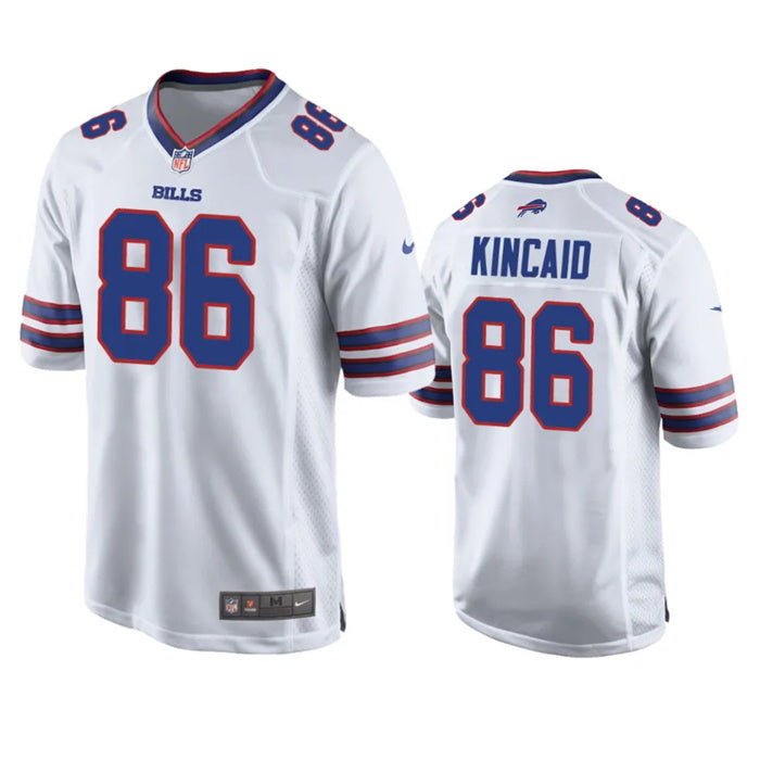 Custom Men’s Buffalo Bills #86 Dalton Kincaid White Stitched Game Jersey