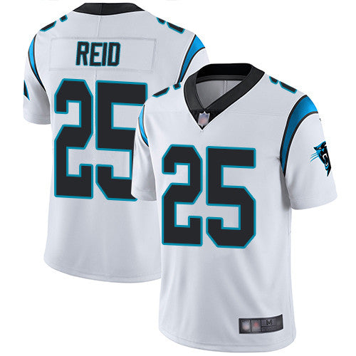 Custom Men’s Carolina Panthers #25 Eric Reid Limited White Vapor Untouchable Jersey