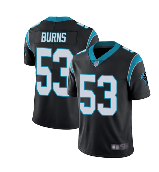 Custom Men’s Carolina Panthers #53 Brian Burns Black Vapor Untouchable Limited Stitched Jersey