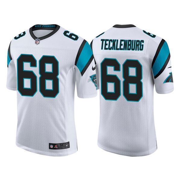 Custom Men’s Carolina Panthers #68 Sam Tecklenburg 2022 White Stitched Game Jersey