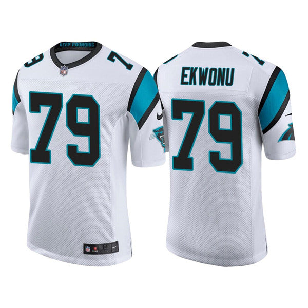 Custom Men’s Carolina Panthers #79 Ikem Ekwonu 2022 White Stitched Jersey