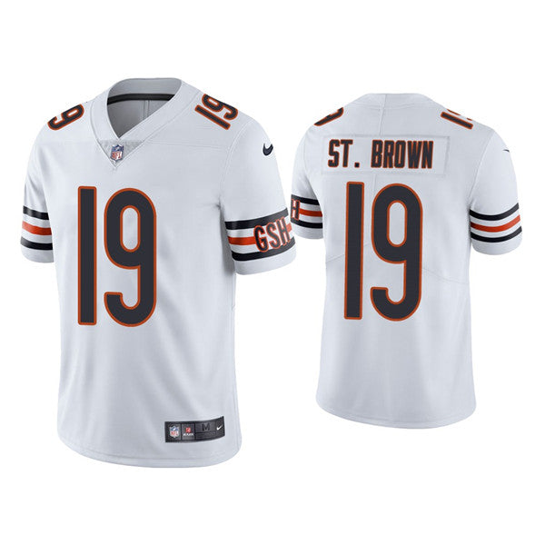 Custom Men’s Chicago Bears #19 Equanimeous St. Brown White Vapor Untouchable Limited Stitched Jersey