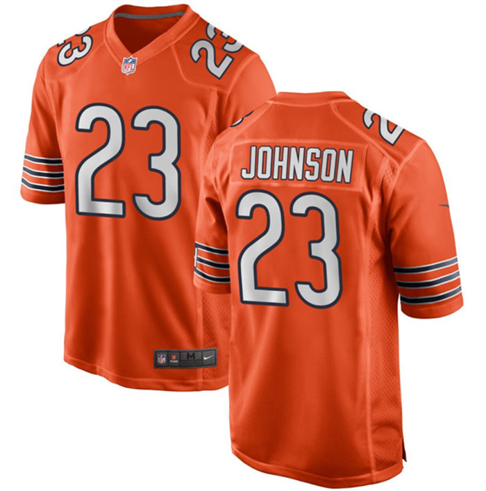 Custom Men’s Chicago Bears #23 Roschon Johnson Orange Stitched Game Jersey