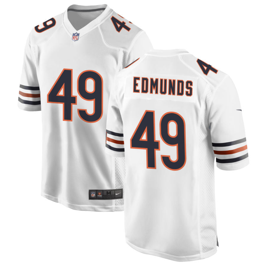 Custom Men’s Chicago Bears #49 Tremaine Edmunds White Vapor untouchable Limited Stitched Jersey