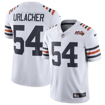 Custom Men’s Chicago Bears #54 Brian Urlacher White 2019 100th Season Alternate Classic Limited Jersey