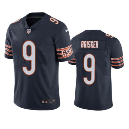 Custom Men’s Chicago Bears #9 Jaquan Brisker Navy Vapor untouchable Limited Stitched Jersey