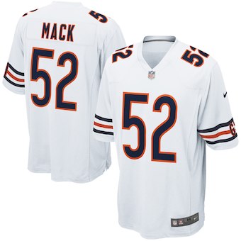 Custom Men’s Chicago Bears Khalil Mack White Vapor Limited Jersey