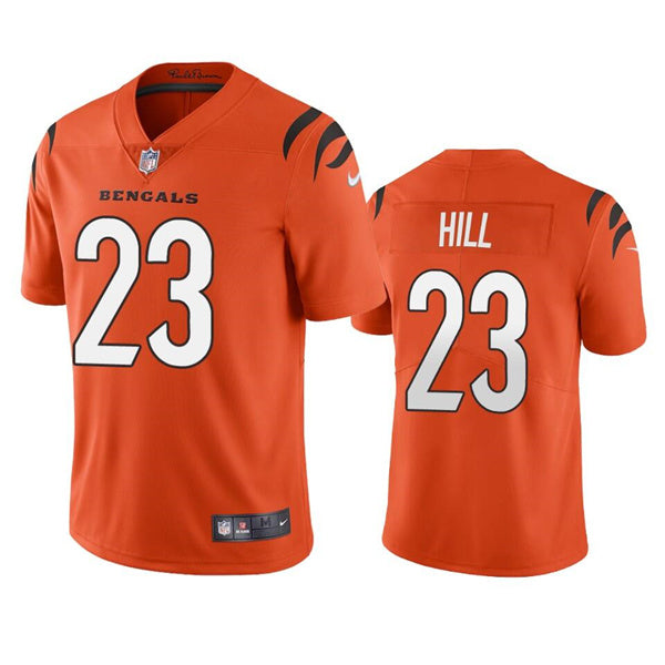 Custom Men’s Cincinnati Bengals #23 Daxton Hill Orange Vapor Untouchable Limited Stitched Jersey