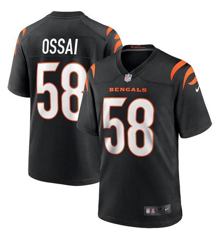 Custom Men’s Cincinnati Bengals #58 Joseph Ossai Black Stitched Game Jersey
