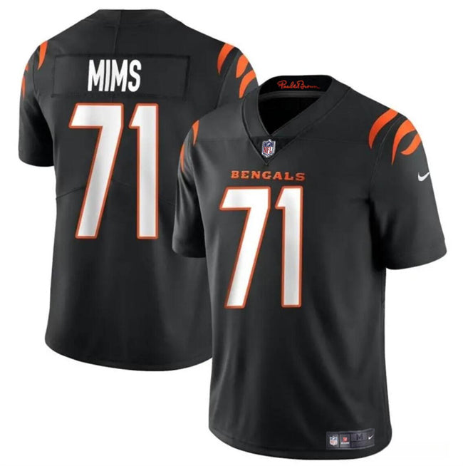 Custom Men’s Cincinnati Bengals #71 Amarius Mims Black 2024 Draft Vapor Untouchable Limited Stitched Jersey