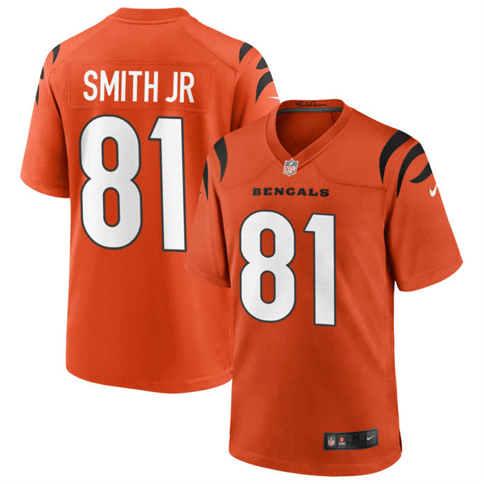 Custom Men’s Cincinnati Bengals #81 Irv Smith Jr. Orange Jersey