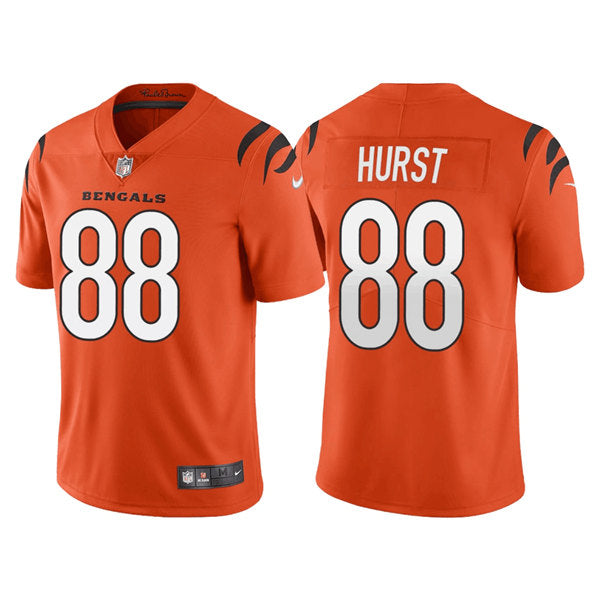 Custom Men’s Cincinnati Bengals #88 Hayden Hurst Orange Vapor Untouchable Limited Stitched Jersey