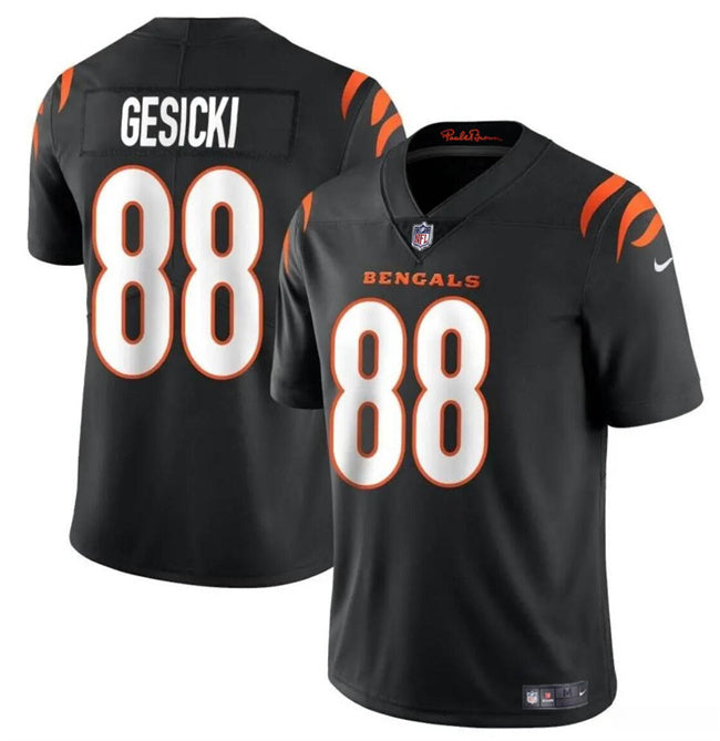 Custom Men’s Cincinnati Bengals #88 Mike Gesicki Black Vapor Untouchable Limited Stitched Jersey