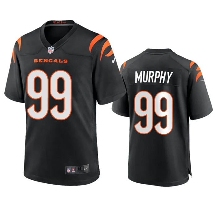 Custom Men’s Cincinnati Bengals #99 Myles Murphy Black Stitched Game Jersey