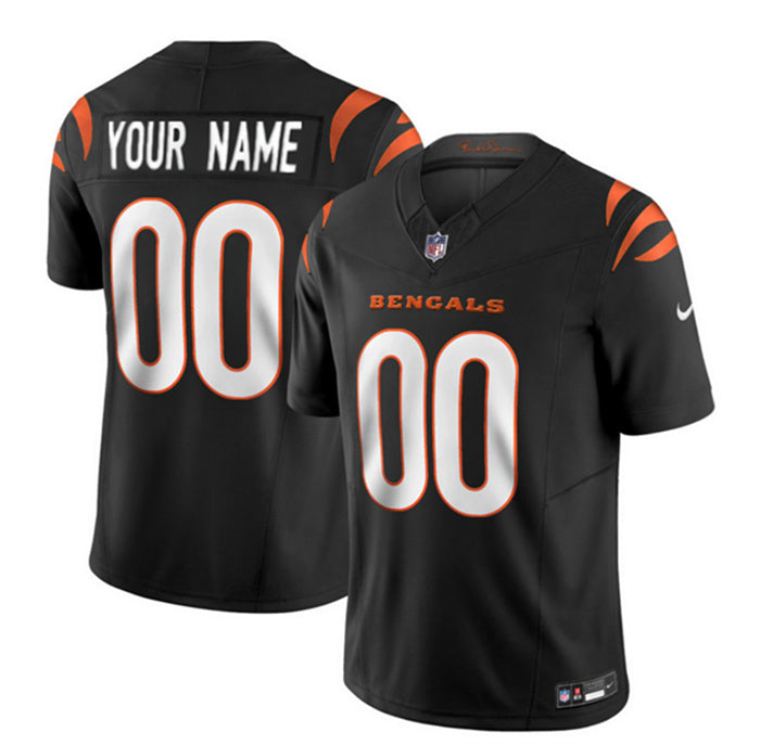 Custom Men’s Cincinnati Bengals Active Player Custom 2023 F.U.S.E. Black Vapor Untouchable Limited Stitched Jersey