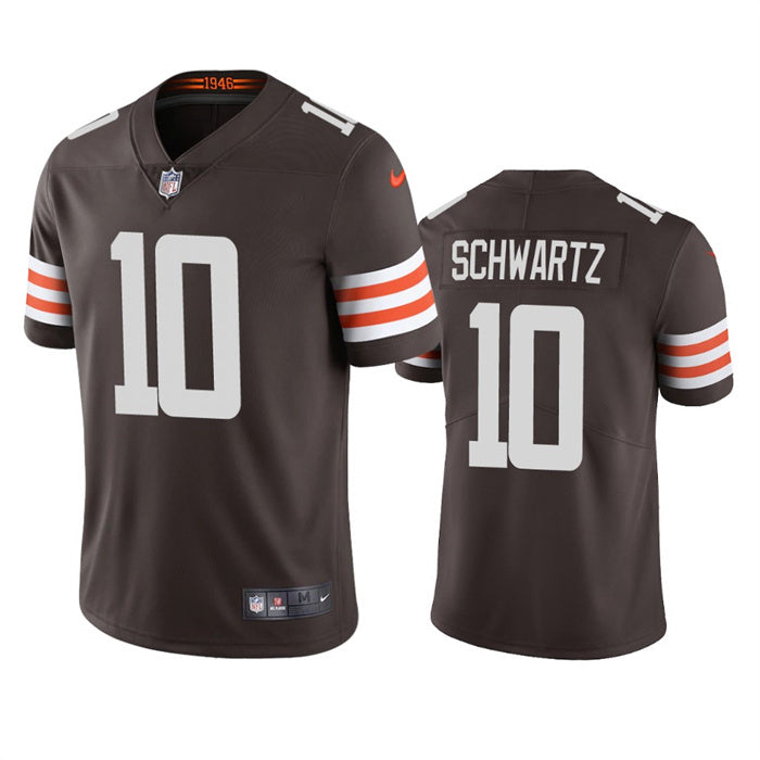 Custom Men’s Cleveland Browns #10 Anthony Schwartz Tan Brown Vapor Untouchable Limited Stitched Jersey