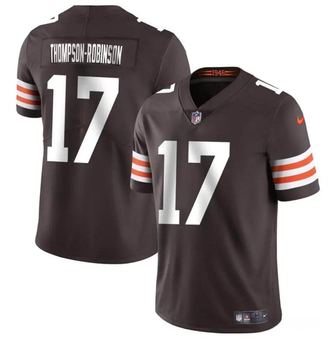 Custom Men’s Cleveland Browns #17 Dorian Thompson-Robinson Brown Vapor Untouchable Limited Stitched Jersey