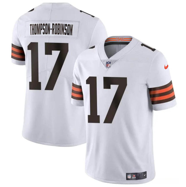Custom Men’s Cleveland Browns #17 Dorian Thompson-Robinson White Vapor Untouchable Limited Stitched Jersey