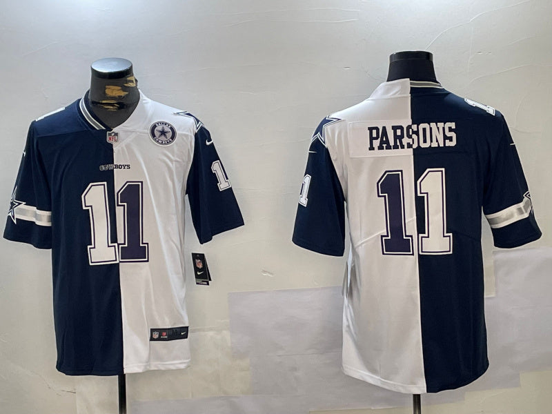 Custom Men’s Dallas Cowboys #11 Cedrick Wilson White Navy Vapor Limited Stitched Jerseys