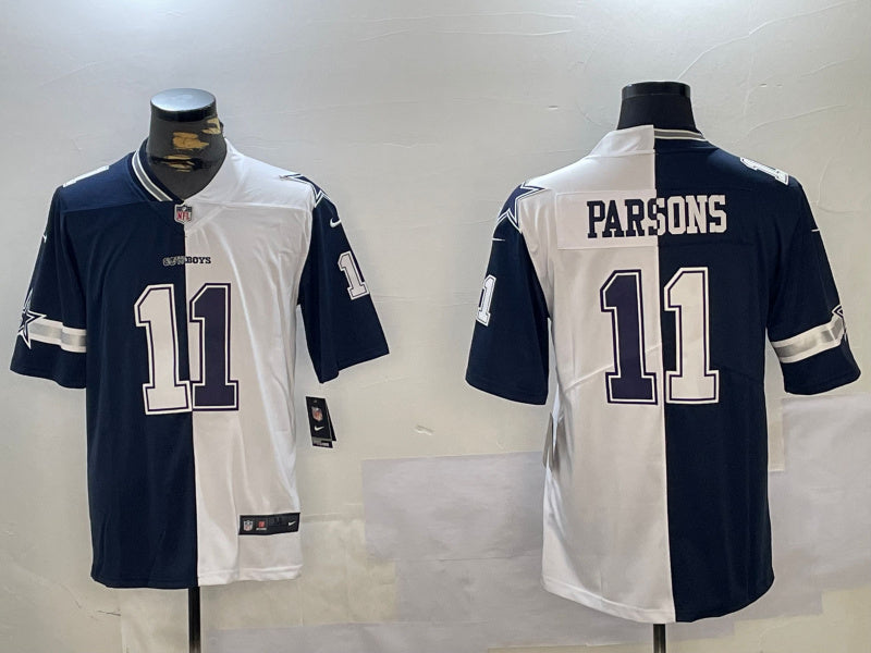 Custom Men’s Dallas Cowboys #11 Cedrick Wilson White Navy Vapor Limited Stitched Jerseys