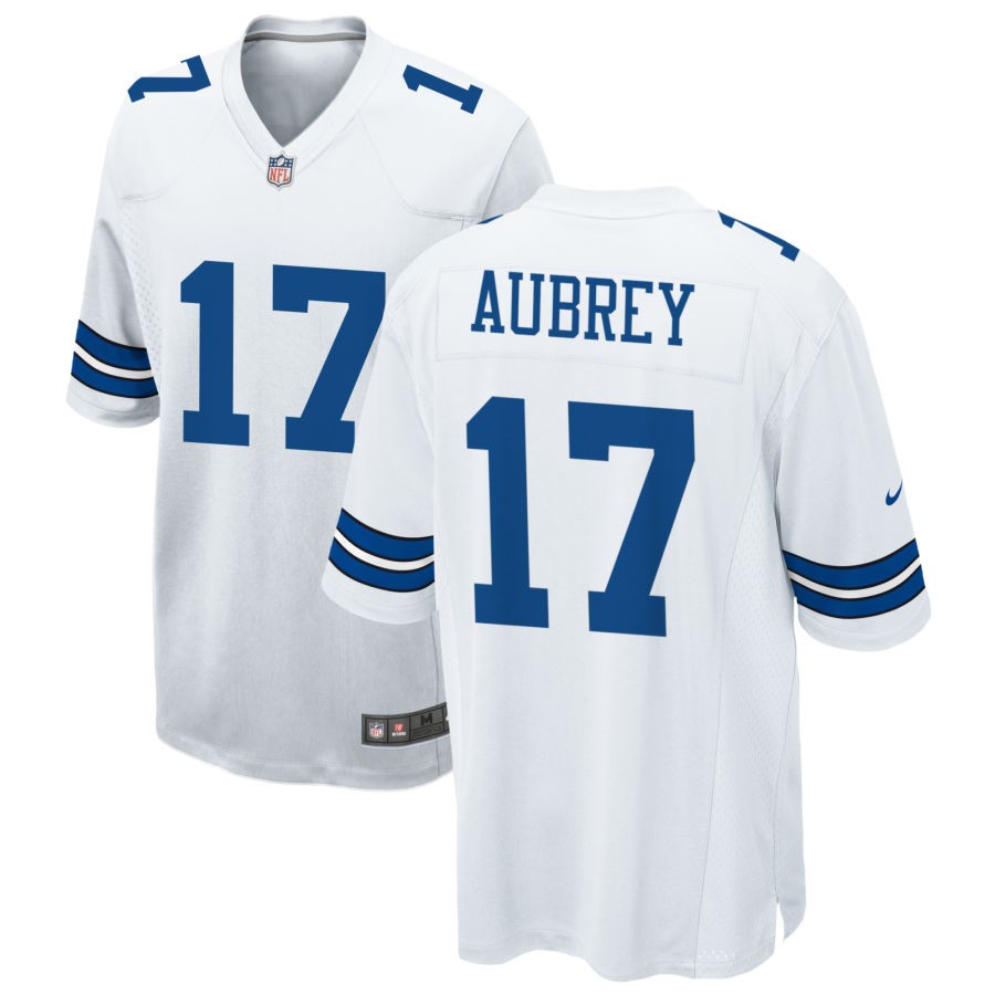 Custom Men’s Dallas Cowboys #17 Brandon Aubrey Limited white Vapor Untouchable Jerseys