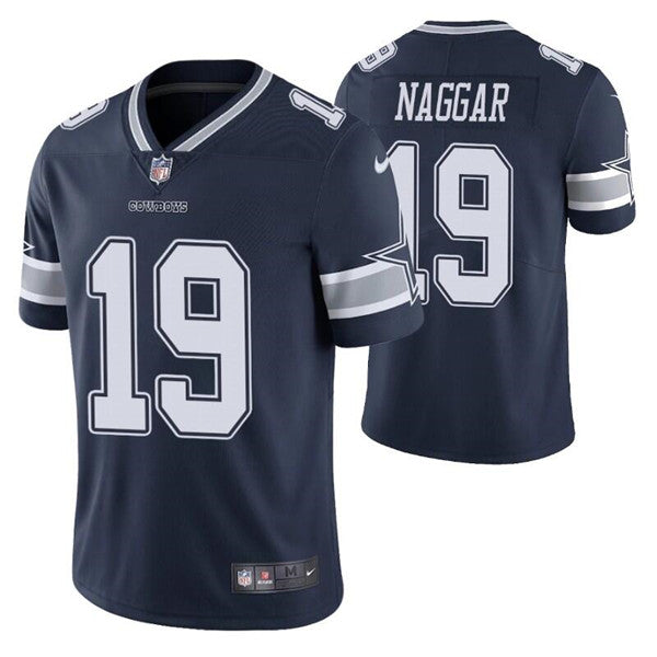 Custom Men’s Dallas Cowboys #19 Chris Naggar Navy Vapor Limited Stitched Jersey