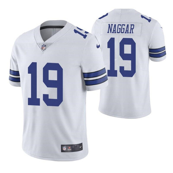 Custom Men’s Dallas Cowboys #19 Chris Naggar White Vapor Limited Stitched Jersey