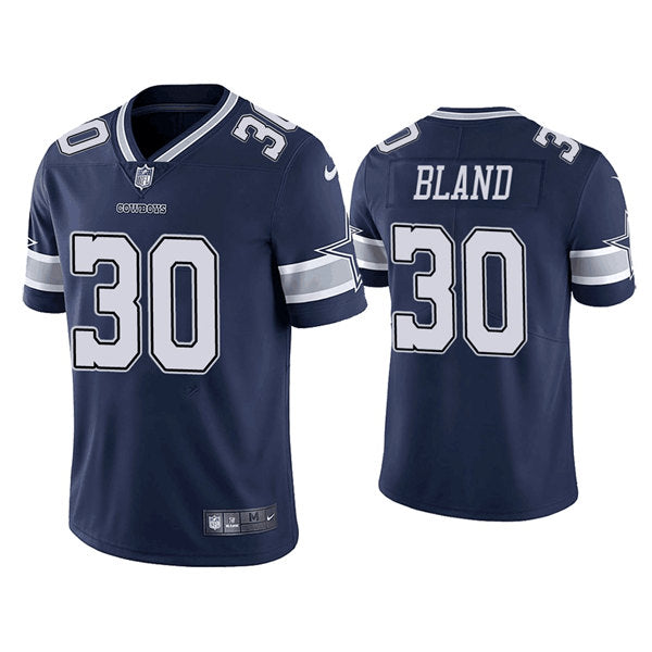 Custom Men’s Dallas Cowboys #30 DaRon Bland Navy Vapor Limited Stitched Jersey