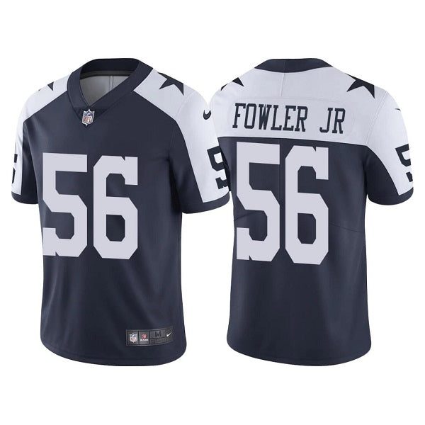 Custom Men’s Dallas Cowboys #56 Dante Fowler Jr. Navy White Vapor Limited Stitched Jersey