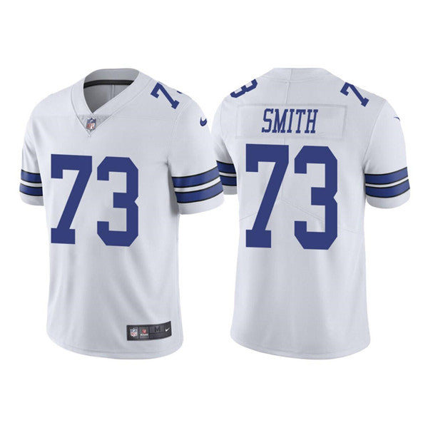 Custom Men’s Dallas Cowboys #73 Tyler Smith White Vapor Limited Stitched Jersey