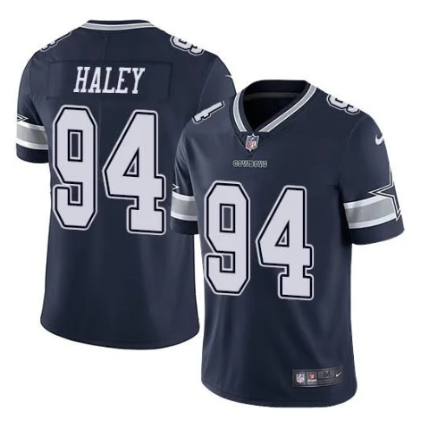 Custom Men’s Dallas Cowboys #94 Charles Haley Navy Vapor Untouchable Limited Stitched Jersey
