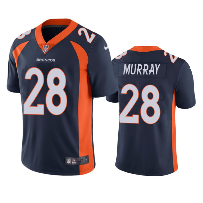 Custom Men’s Denver Broncos #28 Latavius Murray Navy Vapor Untouchable Stitched Jersey