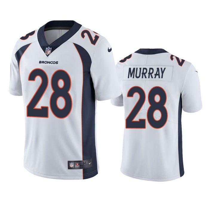 Custom Men’s Denver Broncos #28 Latavius Murray White Vapor Untouchable Stitched Jersey