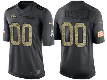 Custom Men’s Denver Broncos Anthracite Customized Camo 2016 Salute to Service Jersey