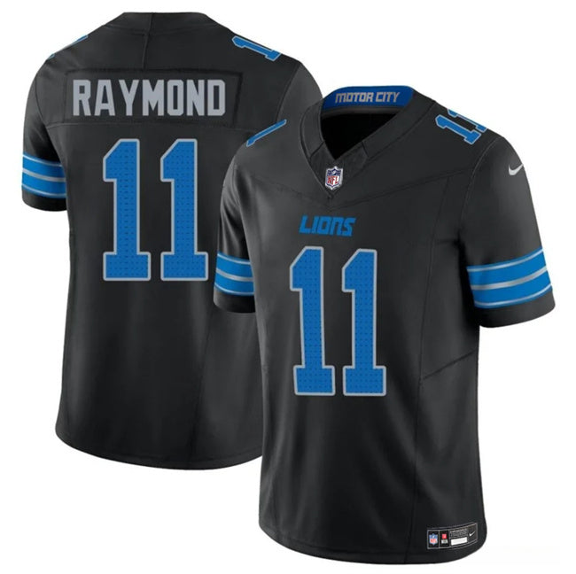 Custom Men’s Detroit Lions #11 Kalif Raymond Black 2024 F.U.S.E. 2nd Alternate Vapor Limited Stitched Jersey