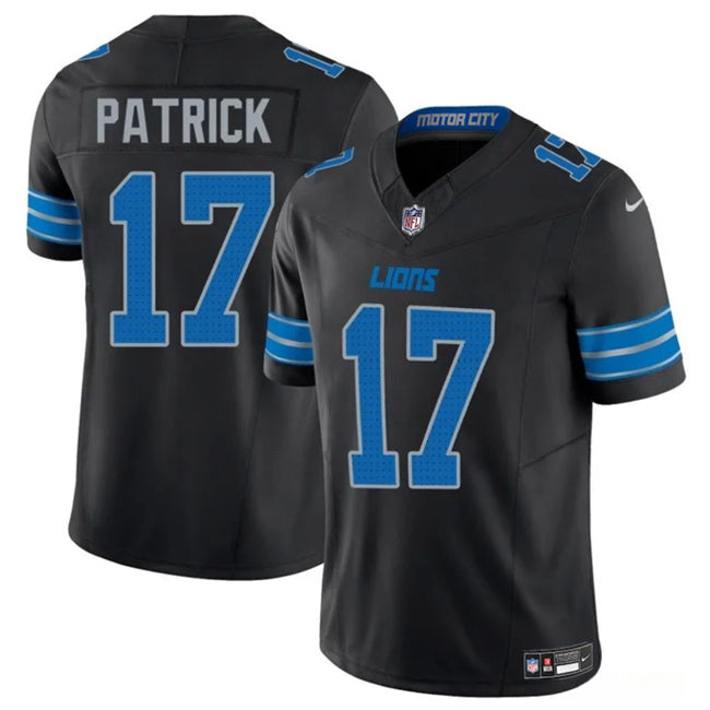 Custom Men’s Detroit Lions #17 Tim Patrick Black 2024 F.U.S.E. 2nd Alternate Vapor Limited Stitched Jersey