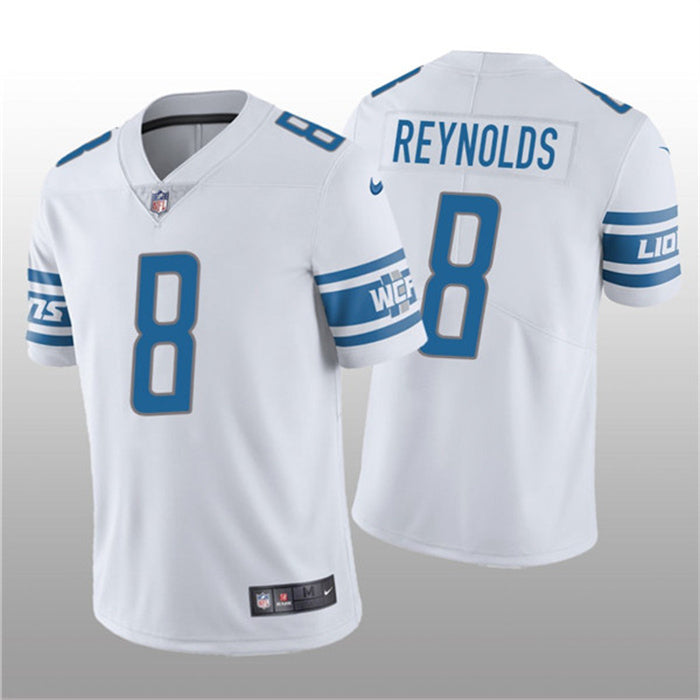 Custom Men’s Detroit Lions #8 Josh Reynolds White Vapor Untouchable Limited Stitched Jersey