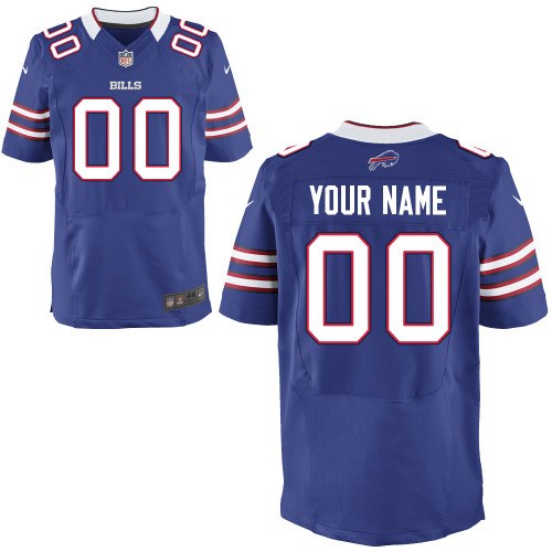 Custom Men’s NEW Buffalo Bills Customized Elite Team Color Jerseys (40-60)