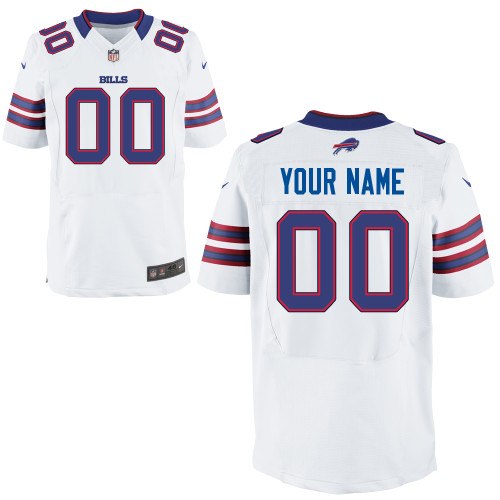 Custom Men’s NEW Buffalo Bills Customized Elite White Jerseys