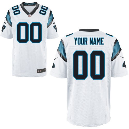 Custom Men’s NEW Carolina Panthers Customized Elite White Jerseys