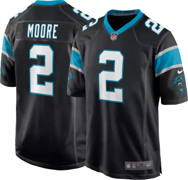 Custom Men’s Panthers #2 DJ Moore Black Team Color Stitched NFL Vapor Untouchable Limited Jersey