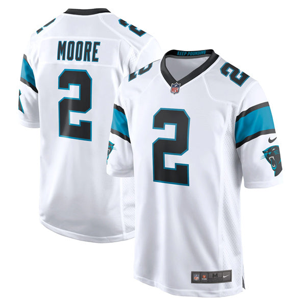 Custom Men’s Panthers #2 DJ Moore White Stitched NFL Vapor Untouchable Limited Jersey
