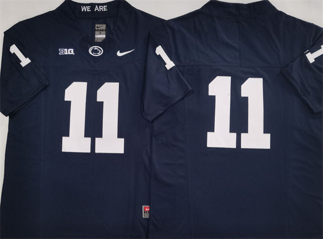 Custom Men’s Penn State Nittany Lions #11 Abdul Carter Navy 2024 F.U.S.E. No Name Stitched Jersey