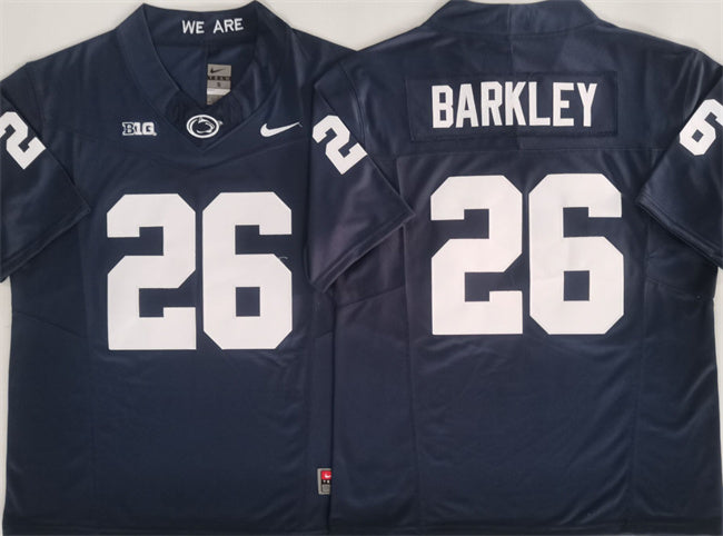 Custom Men’s Penn State Nittany Lions #26 Saquon Barkley Navy 2024 F.U.S.E. Stitched Jersey