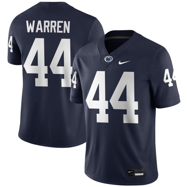 Custom Men’s Penn State Nittany Lions #44 Tyler Warren Navy Stitched Jersey