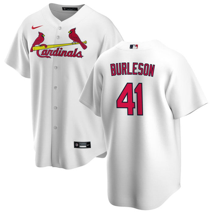 Custom Men’s St. Louis Cardinals #41 Alec Burleson White Cool Base Stitched Jersey