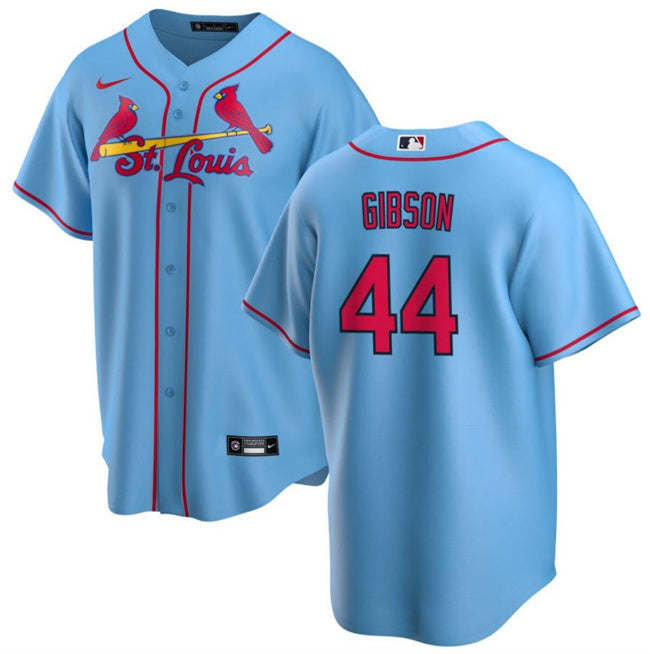 Custom Men’s St. Louis Cardinals #44 Kyle Gibson Blue Cool Base Stitched Baseball Jersey