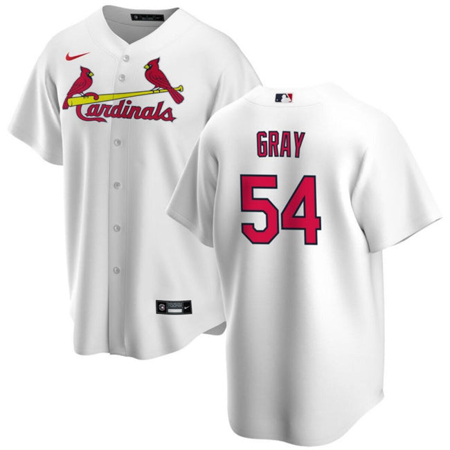 Custom Men’s St. Louis Cardinals #54 Sonny Gray White Cool Base Stitched Baseball Jersey